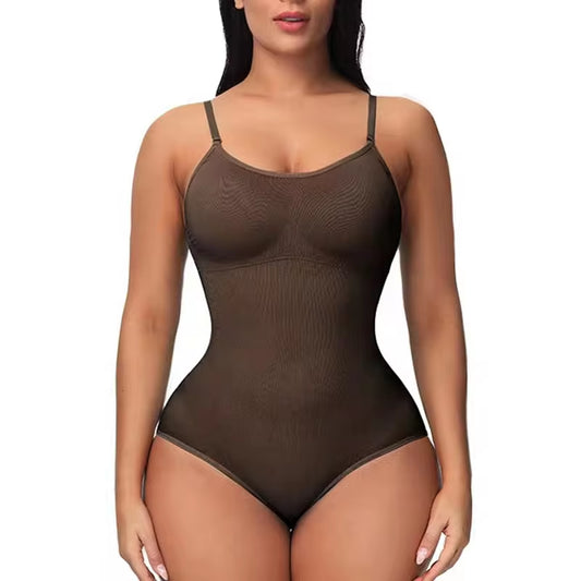 Super Sale V Neck Spaghetti Strap Bodysuit 