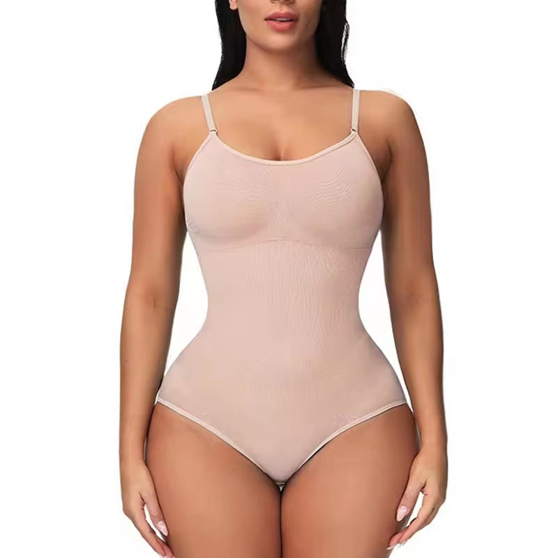 Super Sale V Neck Spaghetti Strap Bodysuit 